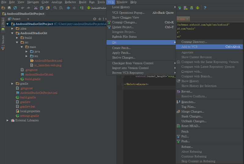 put prject on github android studio